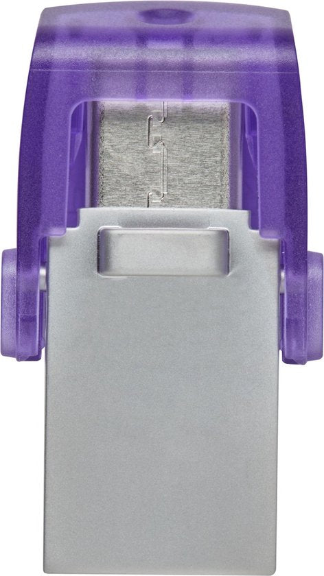 Kingston DataTraveler microDuo 3C USB-stick - 256 GB - USB-A 3.2 Gen 1 en USB-C - Violet