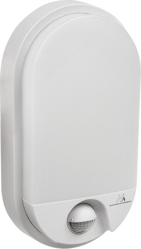 Maclean MCE340 W Wall Lamp - LED with Motion Sensor - 15W IP54 1100 lm - White
