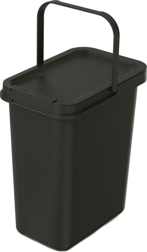 Prosperplast Keden afvalbak - 12 liter - kunststof - Zwart