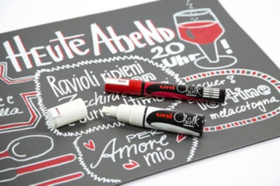 Uni-ball Chalk krijtstift - rond - Wit