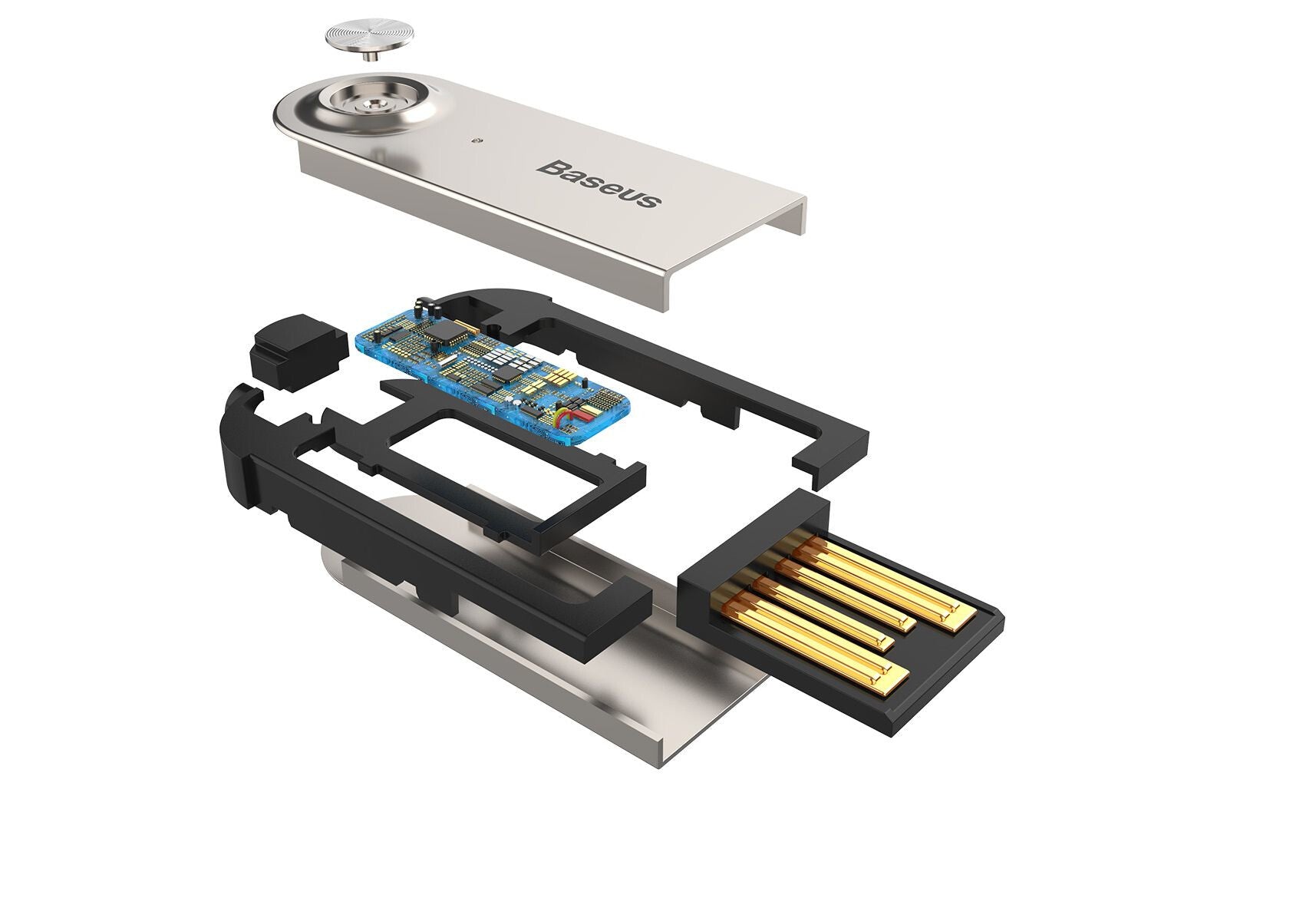 Baseus AUX Bluetooth Adapter 3.5 mm - USB-aangedreven - Bereik tot 5 meter