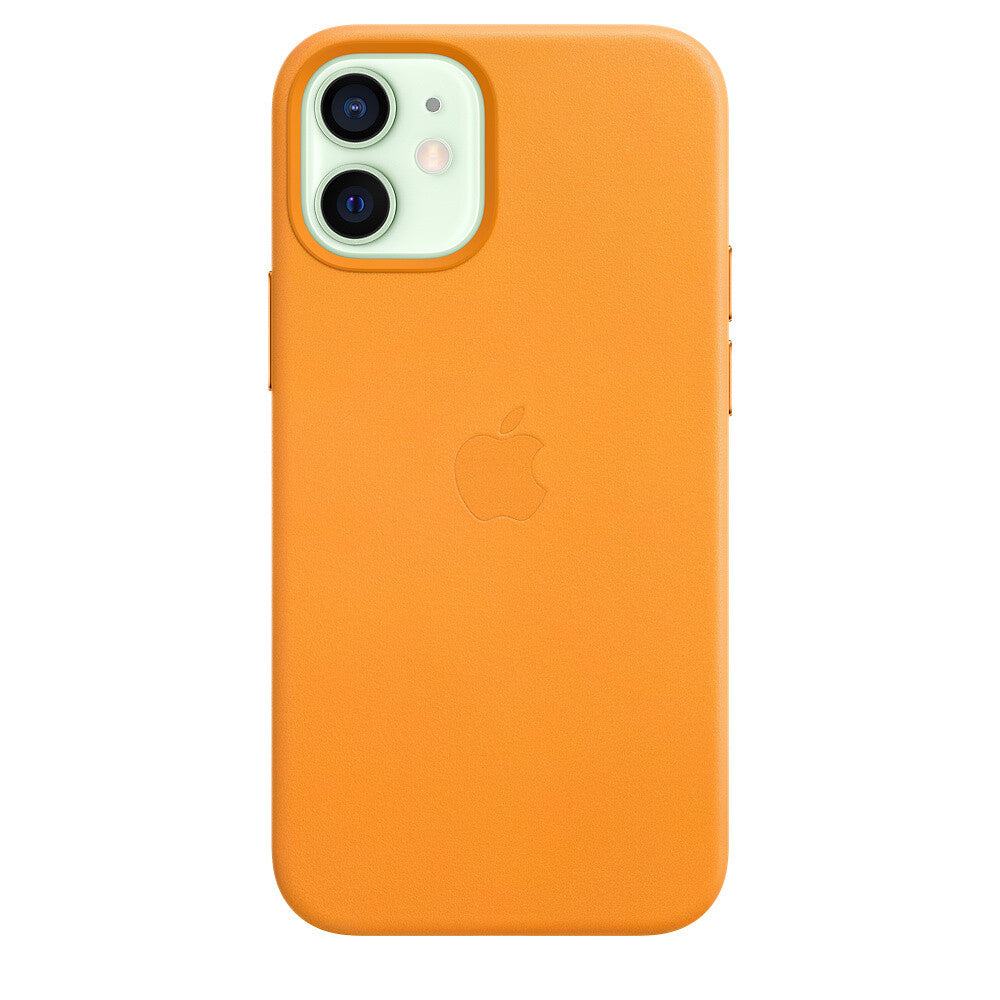 Apple iPhone 12 Mini Leather Case met MagSafe - California Poppy