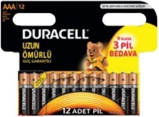 Duracell AAA alkaline batterij - 1,5 V - 12 stuks