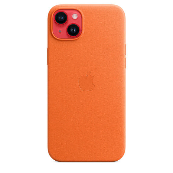 Apple iPhone 14 Plus Leather Case met MagSafe - Oranje