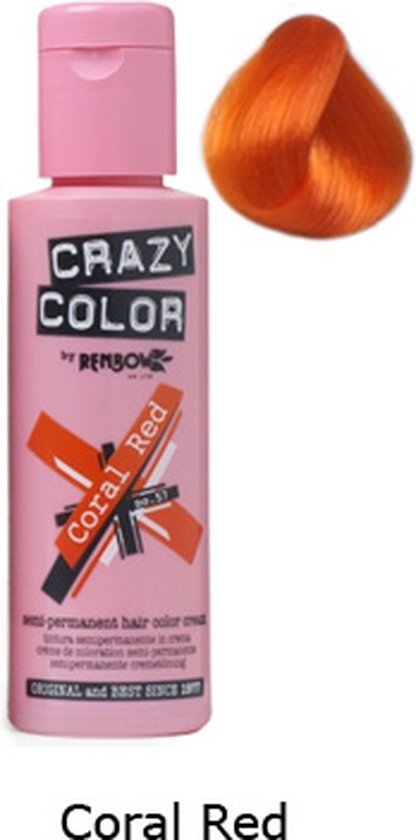 Crazy Color haarverf - Coral Red - 100 ml