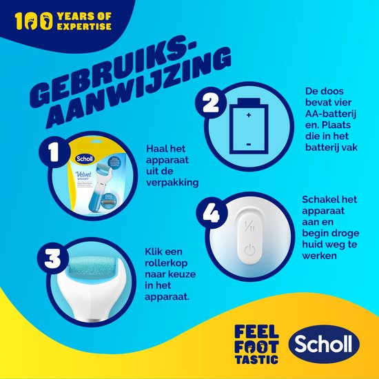 Scholl Velvet Smooth voetvijl - elektrisch en draadloos - eeltverwijderaar - exfoliatie en contour