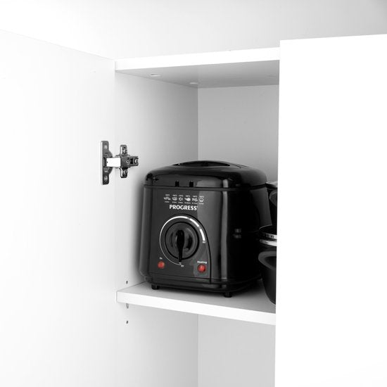 Progress EK2969PBLKVDE mini friteuse - compact 1 liter - verwijderbare antiaanbakmand - instelbare temperatuurregeling - 950 watt