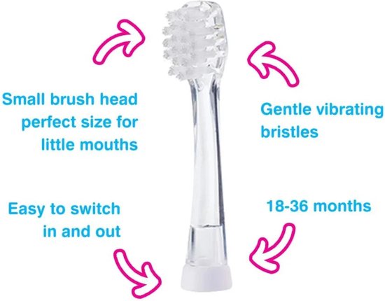 Brush-Baby BabySonic opzetborstels set van 4 - 18-36 maanden