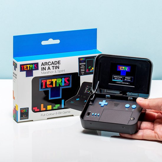 Tetris retro gaming handheld - metalen box