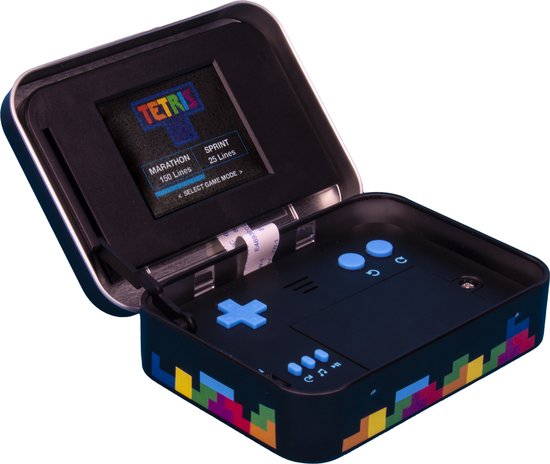 Tetris retro gaming handheld - metalen box