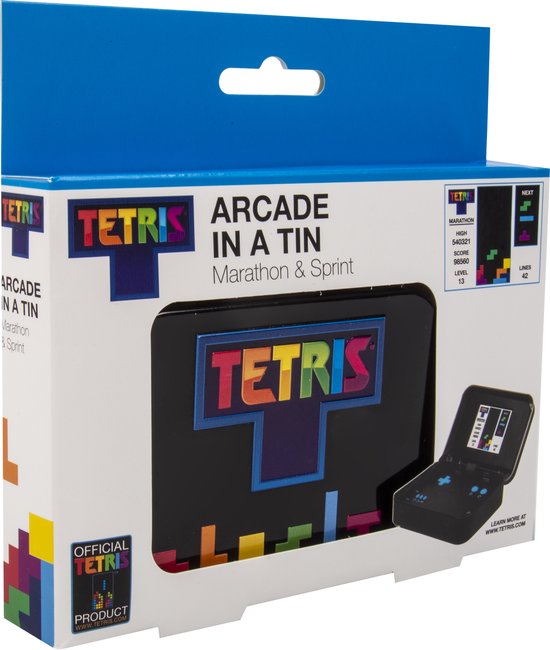 Tetris retro gaming handheld - metalen box