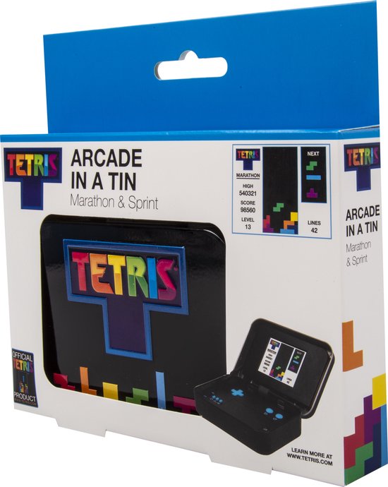 Tetris retro gaming handheld - metalen box