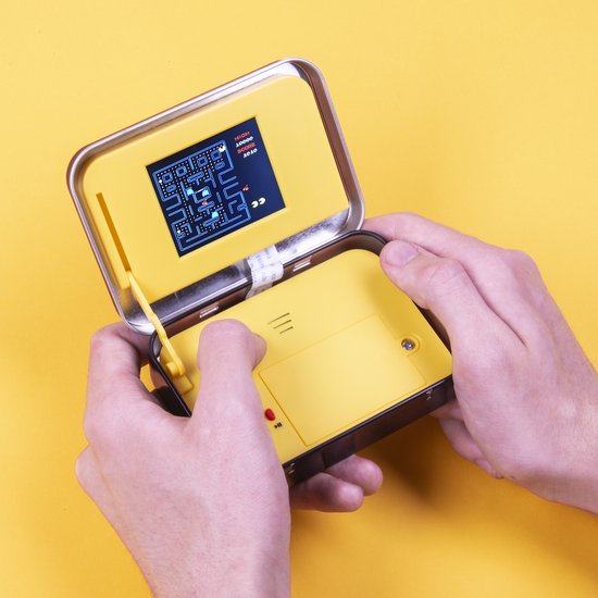 Pac-Man retro gaming handheld - in metalen box