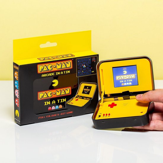 Pac-Man retro gaming handheld - in metalen box