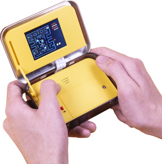 Pac-Man retro gaming handheld - in metalen box