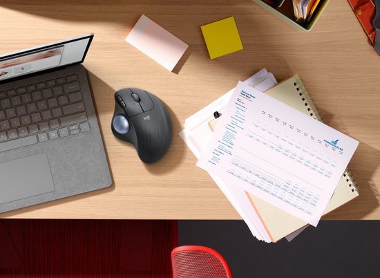 Logitech Ergo M575 for Business muis - draadloos bluetooth trackball rechtshandig - Graphite