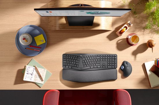 Logitech Ergo M575 for Business muis - draadloos bluetooth trackball rechtshandig - Graphite