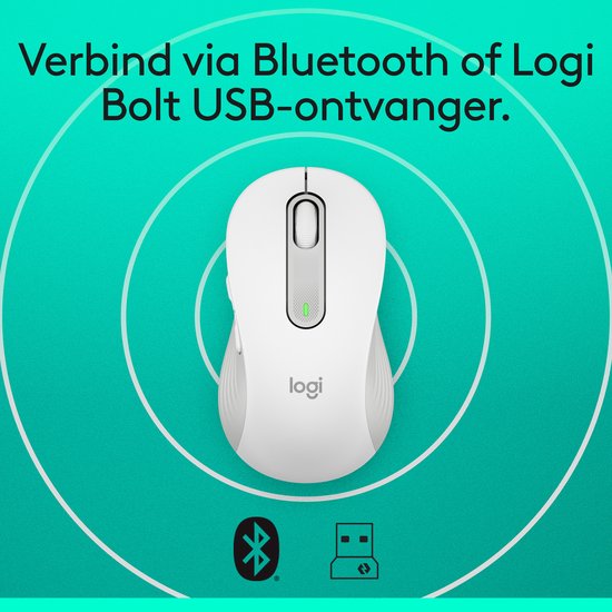 Logitech Signature M650 muis - draadloos - Off White