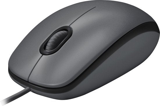 Logitech M100 muis - bedraad USB PC laptop - Grijs