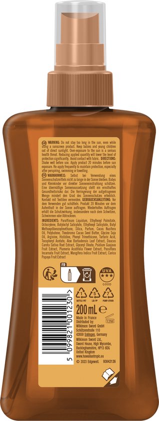 Hawaiian Tropic droge oliespray - Glowing Protection SPF20 - 200 ml