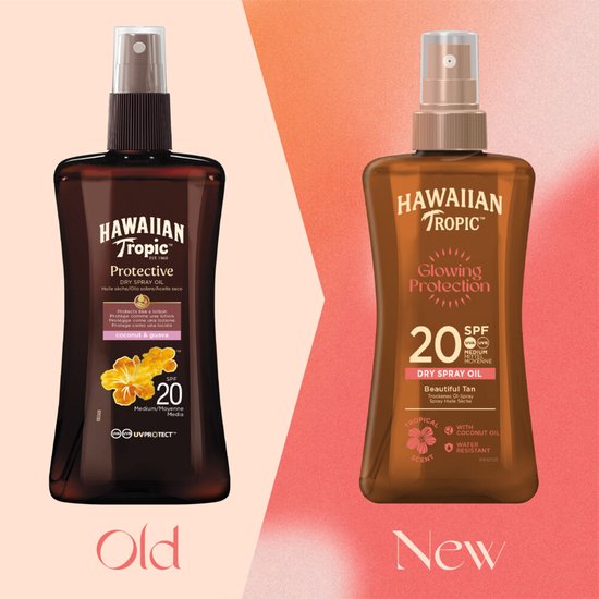 Hawaiian Tropic droge oliespray - Glowing Protection SPF20 - 200 ml