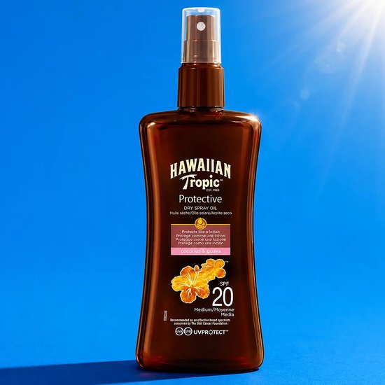 Hawaiian Tropic droge oliespray - Glowing Protection SPF20 - 200 ml