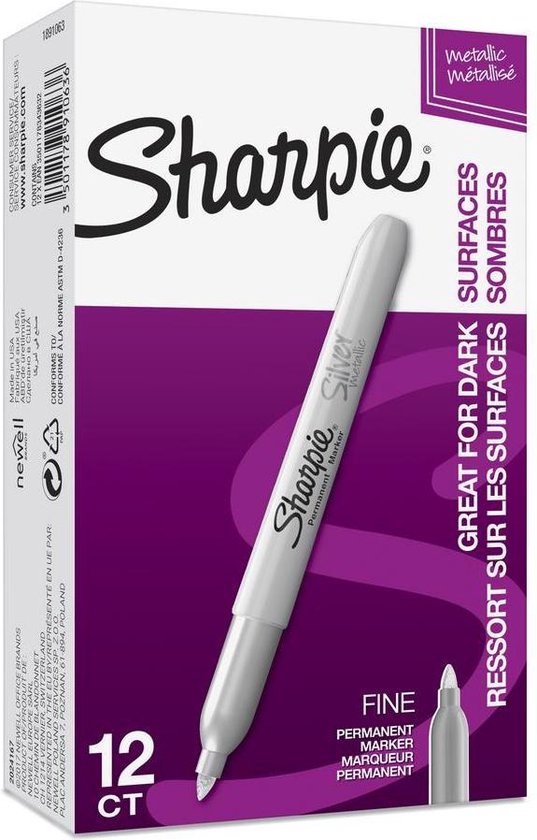 Sharpie stift - metallic - Zilver