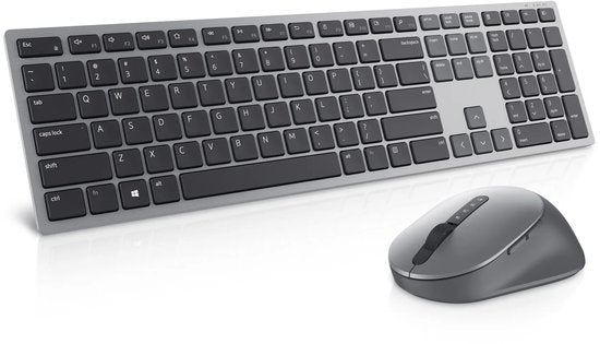 Dell KM7321W keyboard and mouse set - wireless - for PC and Mac - Titanium grey