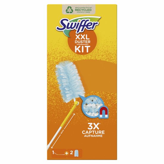 Swiffer Duster XXL starterkit - 1 vloerreiniger en 2 navullingen - tot 90 cm hoog