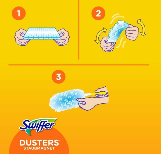 Swiffer Duster XXL starterkit - 1 vloerreiniger en 2 navullingen - tot 90 cm hoog