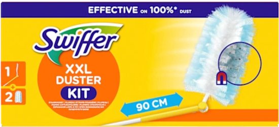 Swiffer Duster XXL starterkit - 1 vloerreiniger en 2 navullingen - tot 90 cm hoog