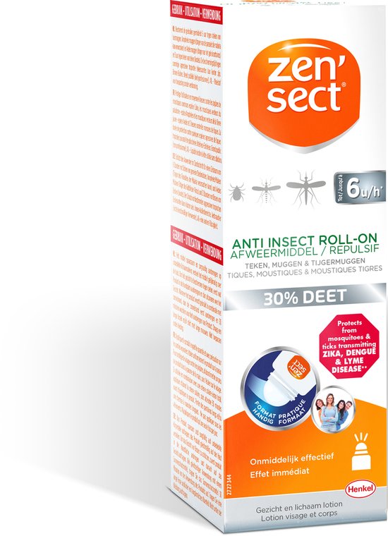 Zensect anti-insecten roller - 30% DEET - 50 ml