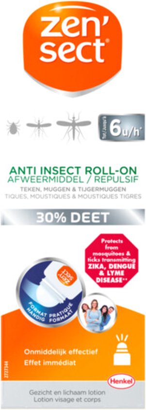 Zensect anti-insecten roller - 30% DEET - 50 ml