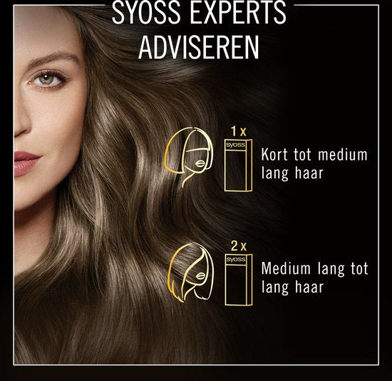 Syoss Oleo Intense haarverf - 6-54 Capuccino Blond - permanent en ammoniakvrij - 100% grijsdekking - 1 stuk