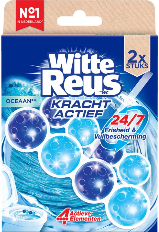 Witte Reus toiletblok - kracht actief oceaan - set van 2