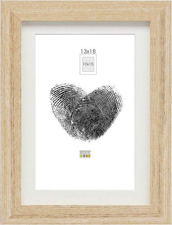 Deknudt Frames fotolijst - passe-partout 10×15/13×18 cm - Naturel