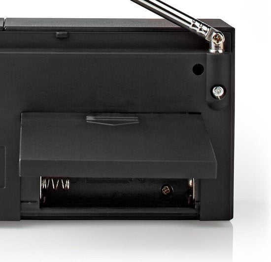Nedis noodradio - draagbare zakradio op batterijen - AM/FM - Zwart