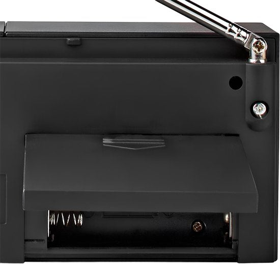 Nedis noodradio - draagbare zakradio op batterijen - AM/FM - Zwart