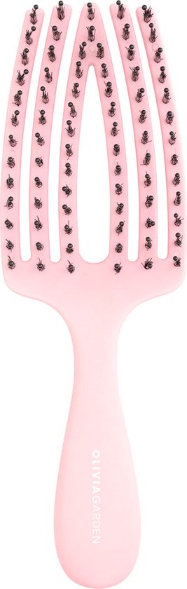 Olivia Garden Fingerbrush Care Mini Kids borstel - Roze