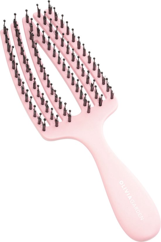 Olivia Garden Fingerbrush Care Mini Kids borstel - Roze