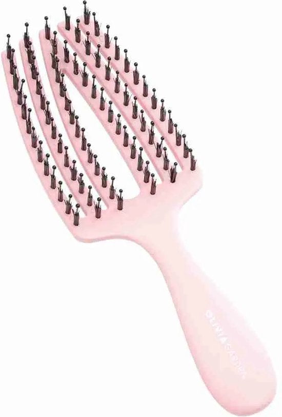 Olivia Garden Fingerbrush Care Mini Kids borstel - Roze