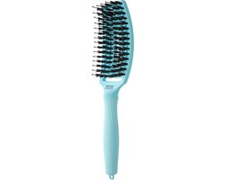 Olivia Garden Fingerbrush haarborstel - boar & nylon - Blue Sky