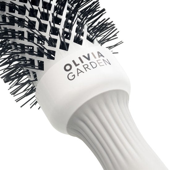Olivia Garden Expert Blowout Shine föhnborstel - diameter 35 mm - Wit-grijs