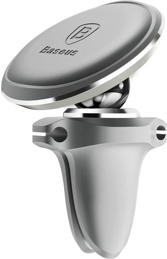 Baseus telefoonhouder - magnetisch ventilatierooster auto - Zilver