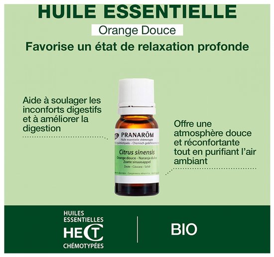 Pranarôm etherische olie - zoete sinaasappel - bio - 10 ml