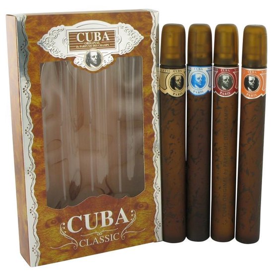 Cuba Classic giftset - 4x eau de toilette 35 ml - Gold, Orange, Red, Blue