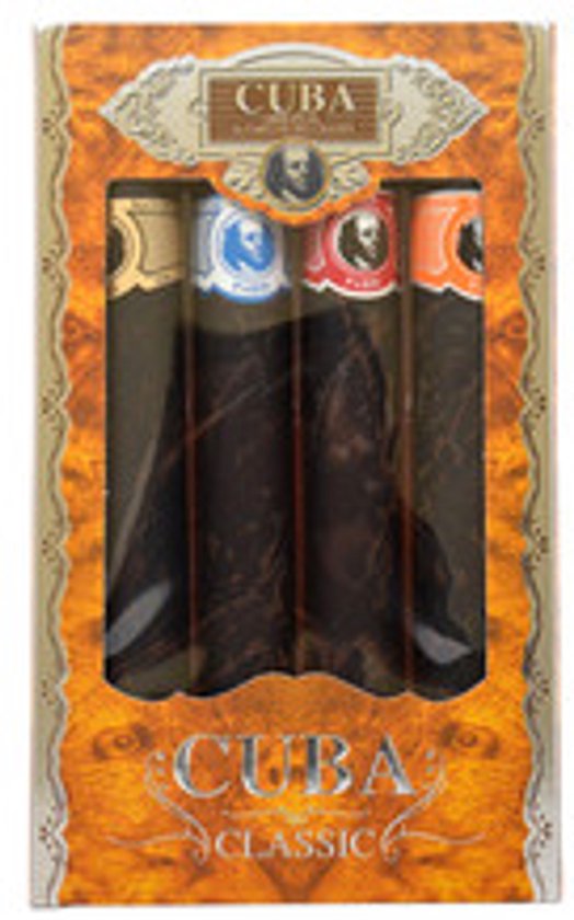 Cuba Classic giftset - 4x eau de toilette 35 ml - Gold, Orange, Red, Blue