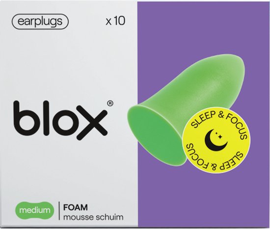 BLOX oordoppen - foam - medium - 36 dB SNR - Groen