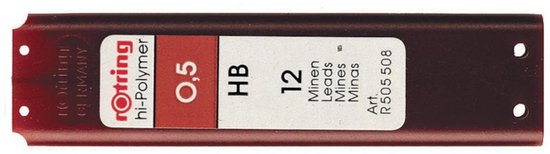 Rotring Tikky pencil leads - HB 0.5 mm - 12 pieces
