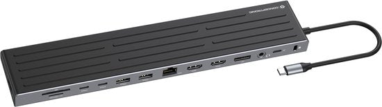 Conceptronic DONN32B laptop dock - USB 3,2 Gen 1 Type-C - Grijs